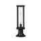 Z-Lite Glenwood 1 Light Outdoor Pier Mounted Fixture, Black & Clear 586PHMR-553PM-BK - alternate 5